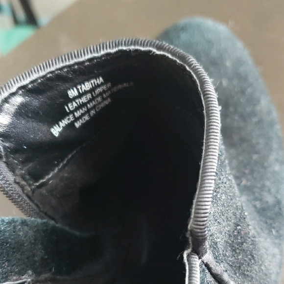 Tabitha Black Ankle Booties with Elastic Panels - Picture 2 of 6